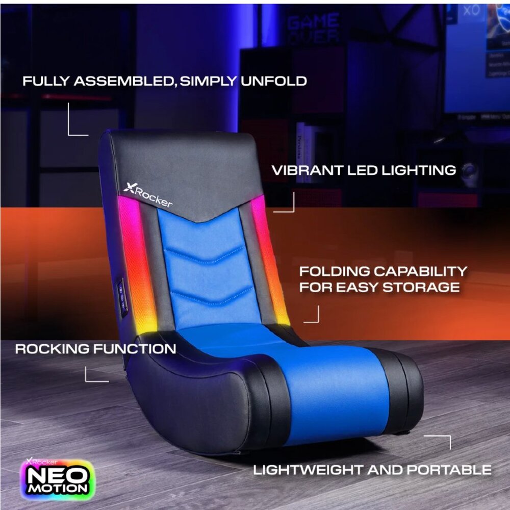 X Rocker Solo Floor Rocker Gaming‎ Chair with RGB Lighting - Picture 2 of 6